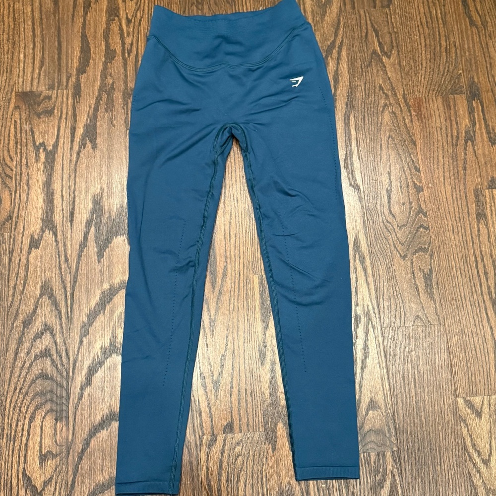 Pre-Loved Gymshark Vital Seamless Leggings Women's Small Teal High Rise